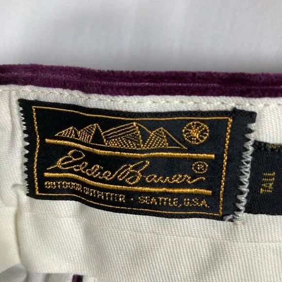 ⭐WINTER SALE $15 was $25 VTG90s Eddie Bauer Rich Purple Corduroy Pants 14T - Picture 8 of 9